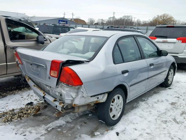 2HGES15152H587478 - 2002 HONDA CIVIC DX SILVER photo 4