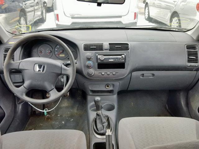 2HGES15152H587478 - 2002 HONDA CIVIC DX SILVER photo 9