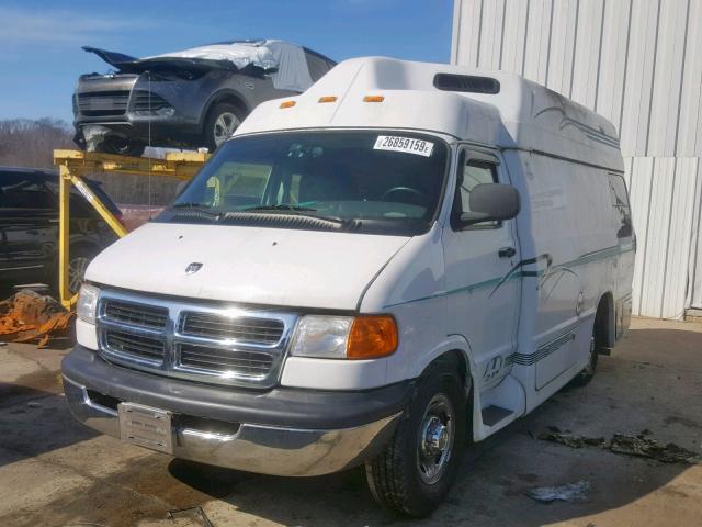 2B6KB31Z8YK105658 - 2000 DODGE RAM VAN B3 WHITE photo 2