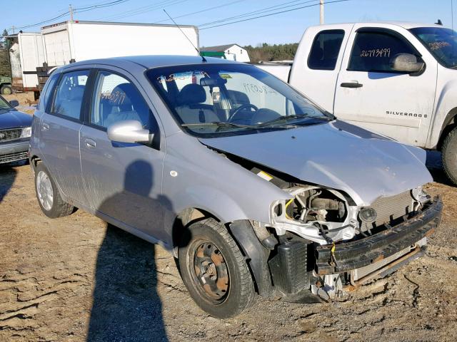 KL1TD66676B617528 - 2006 CHEVROLET AVEO BASE ვერცხლისფერი ფოტო 1