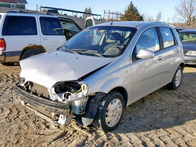 KL1TD66676B617528 - 2006 CHEVROLET AVEO BASE ვერცხლისფერი ფოტო 2
