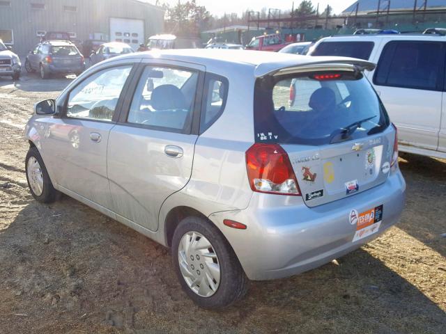 KL1TD66676B617528 - 2006 CHEVROLET AVEO BASE ვერცხლისფერი ფოტო 3