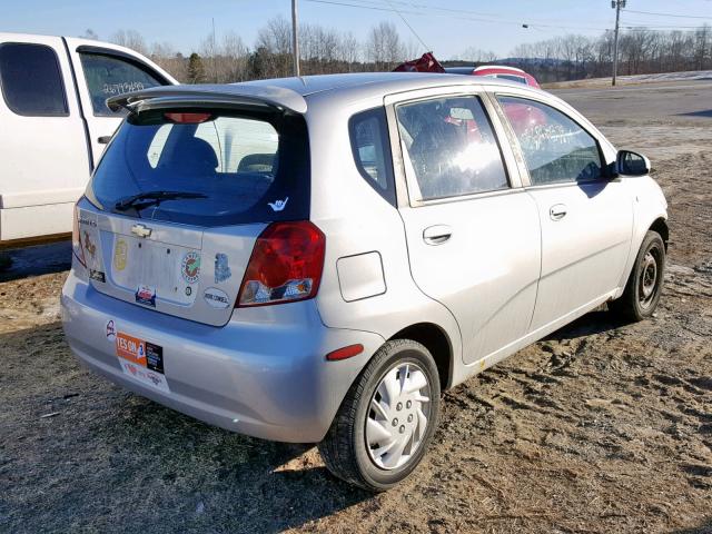 KL1TD66676B617528 - 2006 CHEVROLET AVEO BASE ვერცხლისფერი ფოტო 4