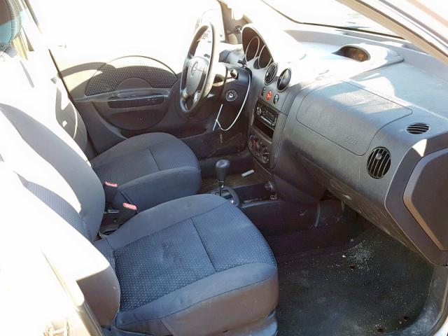 KL1TD66676B617528 - 2006 CHEVROLET AVEO BASE ვერცხლისფერი ფოტო 5