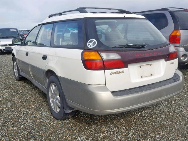 4S3BH665526628434 - 2002 SUBARU LEGACY OUT WHITE photo 3