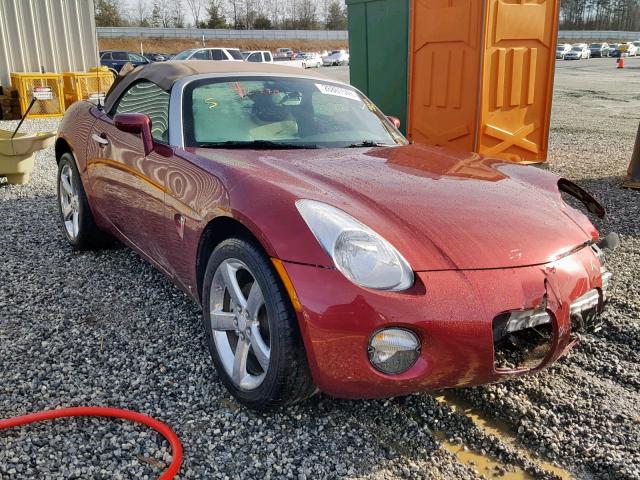 1G2MN35B19Y102702 - 2009 PONTIAC SOLSTICE BURGUNDY photo 1