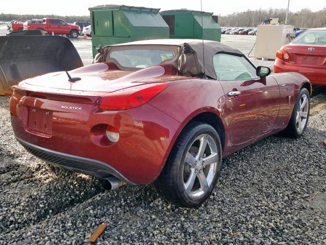 1G2MN35B19Y102702 - 2009 PONTIAC SOLSTICE BURGUNDY photo 4