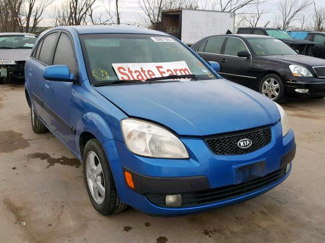 KNADE163266109735 - 2006 KIA RIO 5 BLUE photo 1