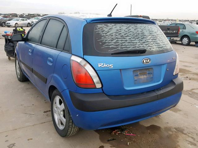 KNADE163266109735 - 2006 KIA RIO 5 BLUE photo 3