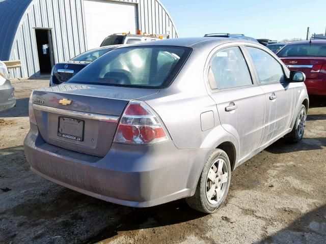 KL1TD56628B017853 - 2008 CHEVROLET AVEO BASE ნაცრისფერი ფოტო 4