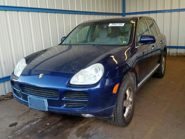 WP1AB29P05LA63761 - 2005 PORSCHE CAYENNE S BLUE photo 2