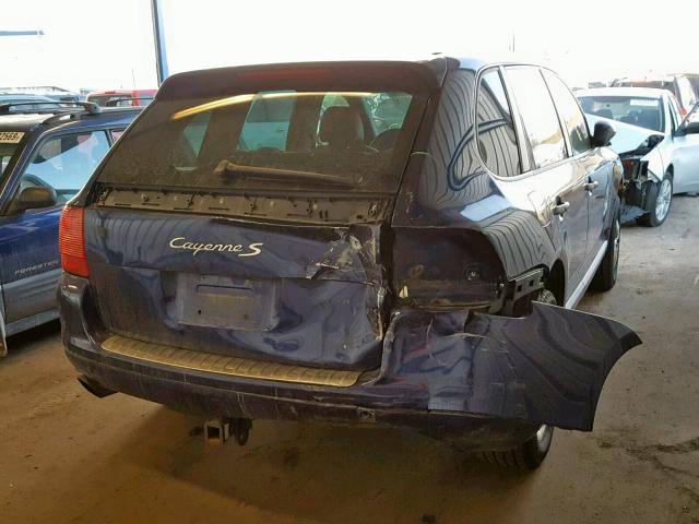 WP1AB29P05LA63761 - 2005 PORSCHE CAYENNE S BLUE photo 4