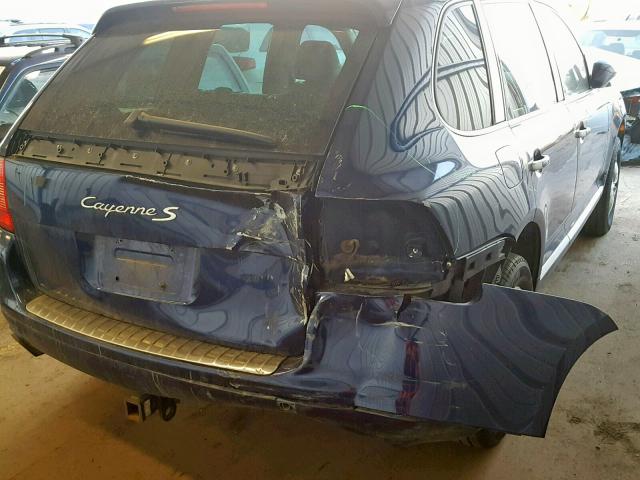 WP1AB29P05LA63761 - 2005 PORSCHE CAYENNE S BLUE photo 9