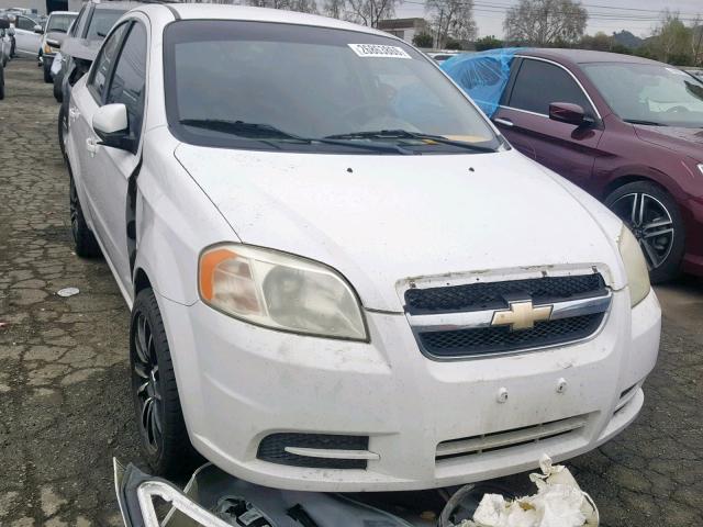KL1TD56E79B335153 - 2009 CHEVROLET AVEO LS WHITE photo 1