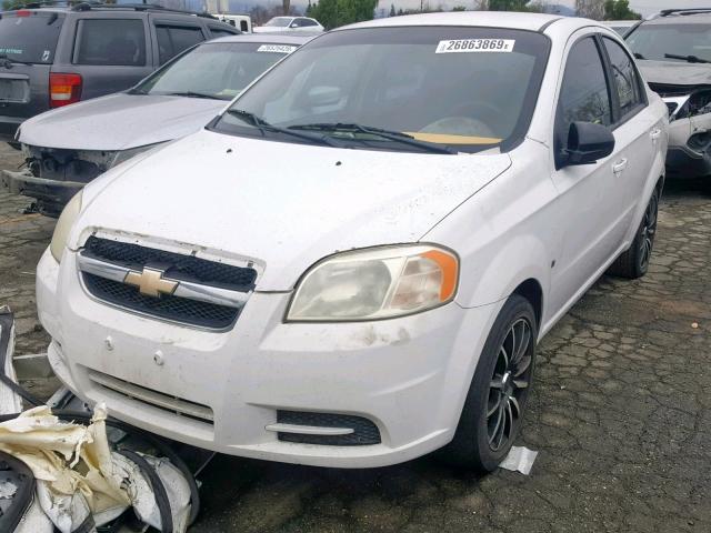 KL1TD56E79B335153 - 2009 CHEVROLET AVEO LS WHITE photo 2