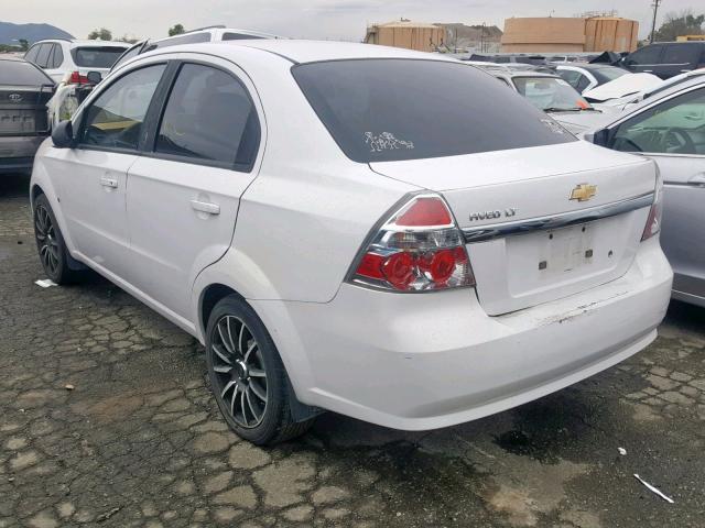 KL1TD56E79B335153 - 2009 CHEVROLET AVEO LS WHITE photo 3