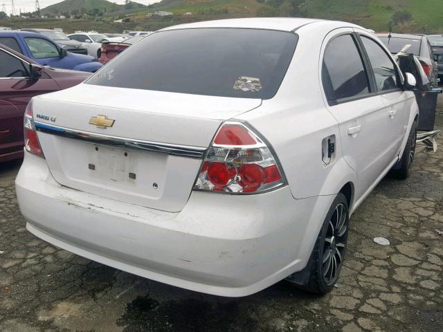 KL1TD56E79B335153 - 2009 CHEVROLET AVEO LS WHITE photo 4
