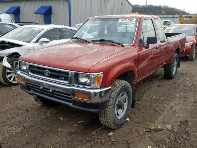 4TAVN13D1RZ252114 - 1994 TOYOTA PICKUP 1/2 RED photo 2