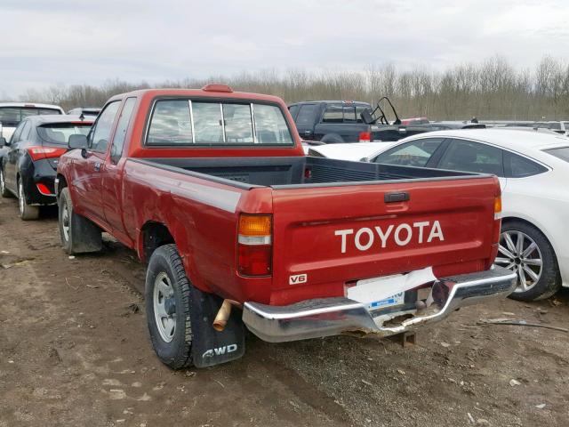 4TAVN13D1RZ252114 - 1994 TOYOTA PICKUP 1/2 RED photo 3