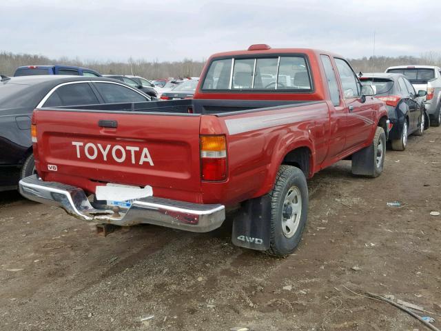 4TAVN13D1RZ252114 - 1994 TOYOTA PICKUP 1/2 RED photo 4