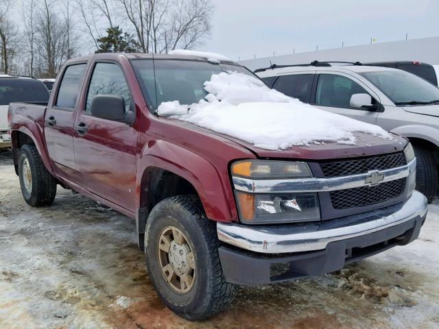 1GCDT13E878228152 - 2007 CHEVROLET COLORADO MAROON photo 1