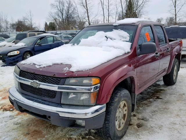 1GCDT13E878228152 - 2007 CHEVROLET COLORADO MAROON photo 2