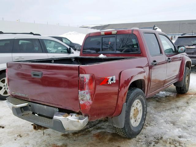 1GCDT13E878228152 - 2007 CHEVROLET COLORADO MAROON photo 4