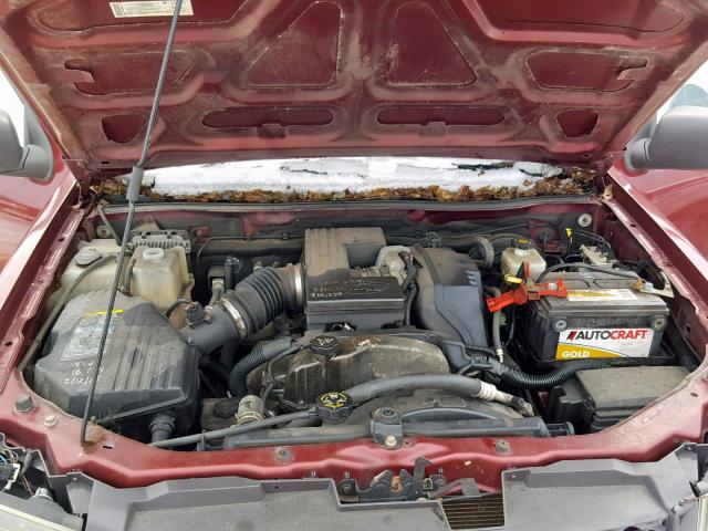 1GCDT13E878228152 - 2007 CHEVROLET COLORADO MAROON photo 7