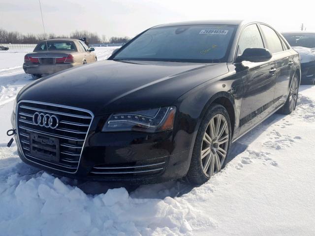 WAUAGAFD7EN006143 - 2014 AUDI A8 QUATTRO BLACK photo 2