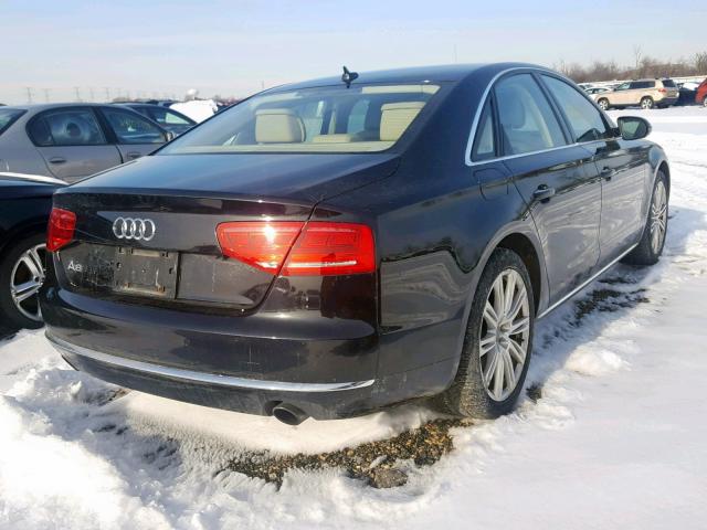 WAUAGAFD7EN006143 - 2014 AUDI A8 QUATTRO BLACK photo 4