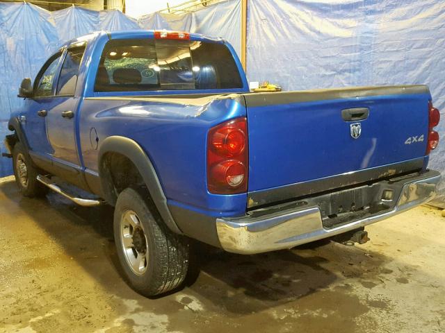 1D7KS28A47J607511 - 2007 DODGE RAM 2500 S BLUE photo 3