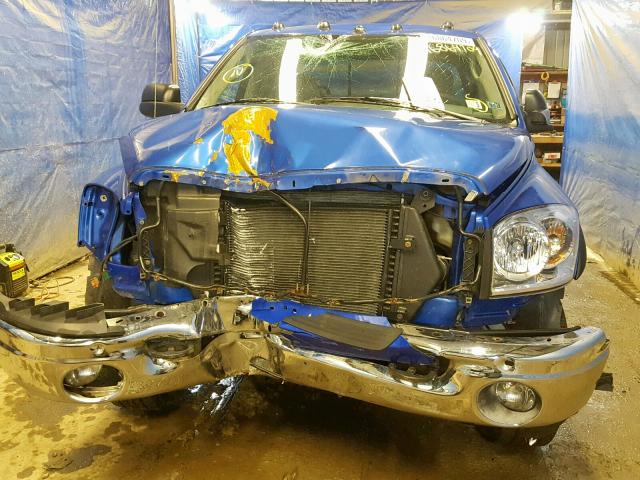 1D7KS28A47J607511 - 2007 DODGE RAM 2500 S BLUE photo 9