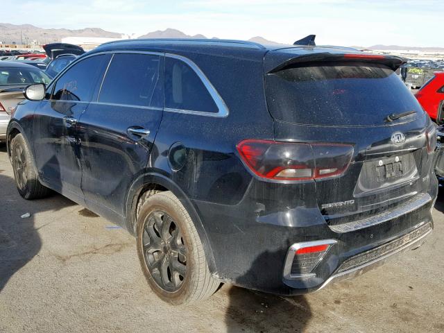 5XYPKDA59KG454075 - 2019 KIA SORENTO SX BLACK photo 3