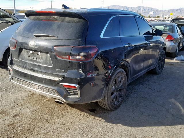 5XYPKDA59KG454075 - 2019 KIA SORENTO SX BLACK photo 4