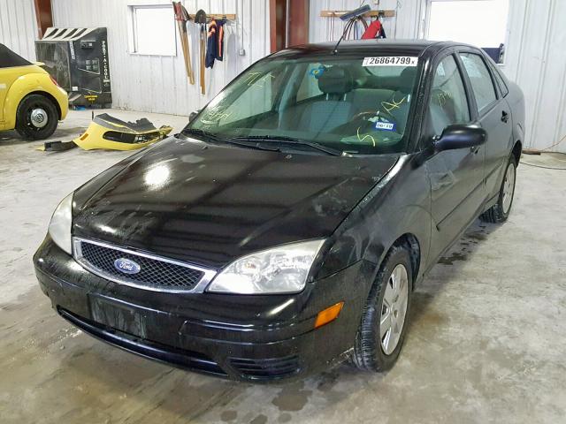 1FAFP34N36W101588 - 2006 FORD FOCUS ZX4 BLACK photo 2