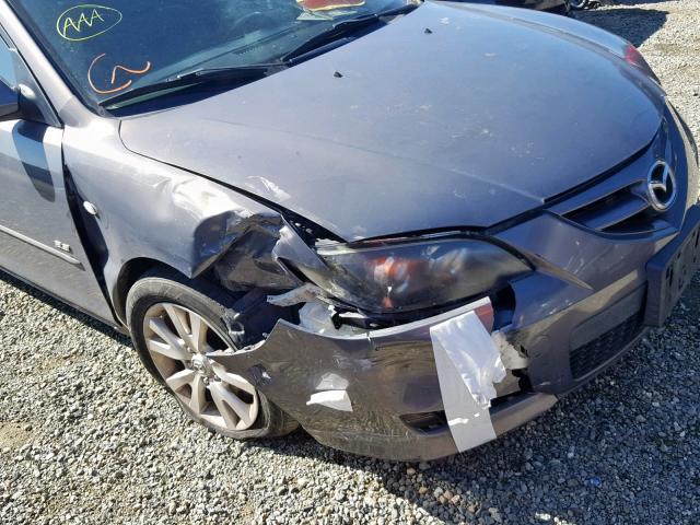 JM1BK323471620480 - 2007 MAZDA 3 S GRAY photo 9