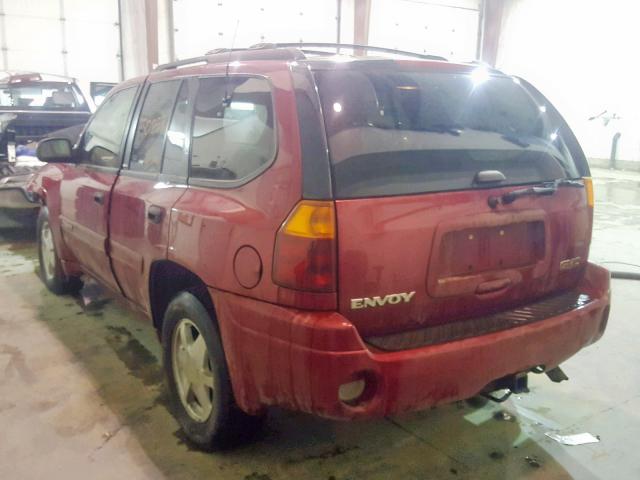 1GKDT13S532393969 - 2003 GMC ENVOY MAROON photo 3