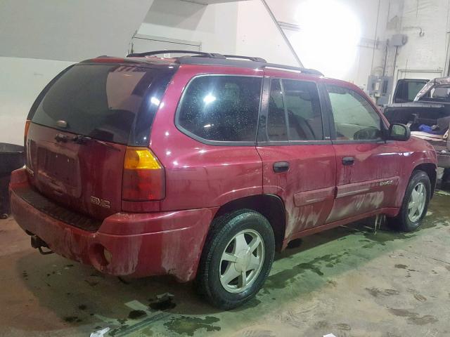 1GKDT13S532393969 - 2003 GMC ENVOY MAROON photo 4