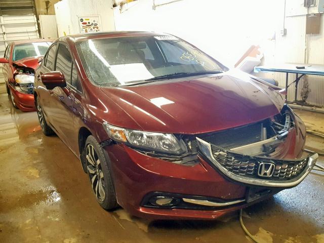 19XFB2F99EE055972 - 2014 HONDA CIVIC EXL MAROON photo 1