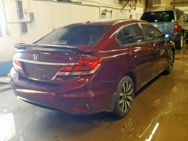 19XFB2F99EE055972 - 2014 HONDA CIVIC EXL MAROON photo 4