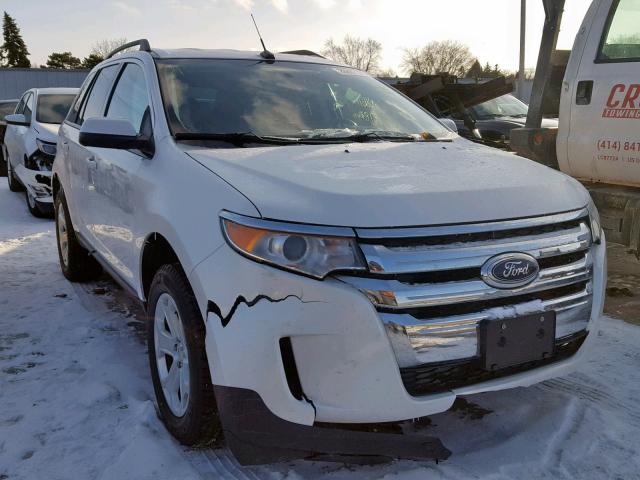 2FMDK4JC5DBA40117 - 2013 FORD EDGE SEL WHITE photo 1