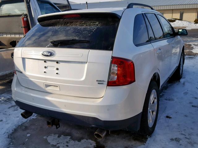 2FMDK4JC5DBA40117 - 2013 FORD EDGE SEL WHITE photo 4