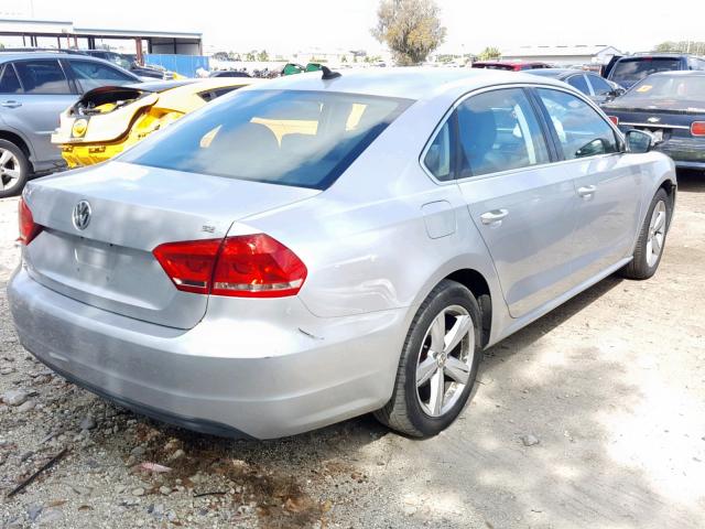 1VWBH7A38DC032215 - 2013 VOLKSWAGEN PASSAT SE SILVER photo 4