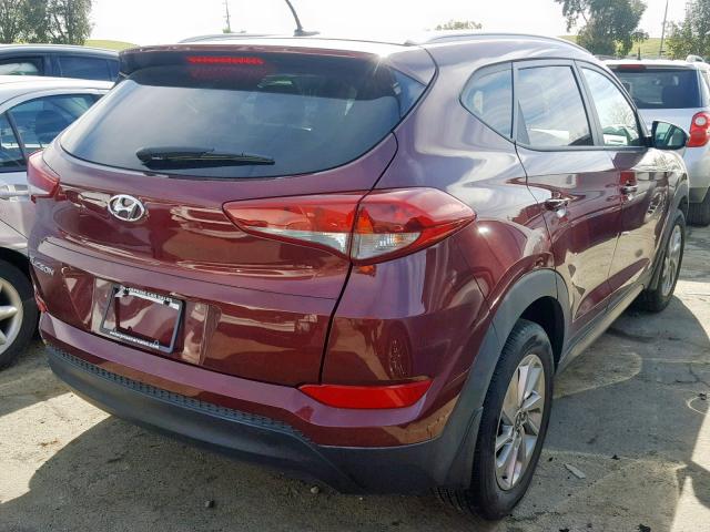 KM8J33A4XGU138190 - 2016 HYUNDAI TUCSON LIM BURGUNDY photo 4