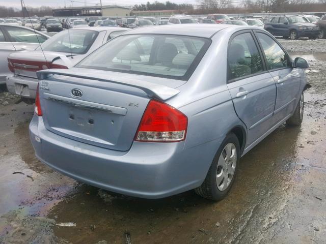 KNAFE122985569649 - 2008 KIA SPECTRA EX BLUE photo 4