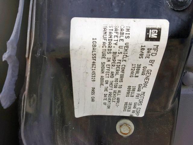 1G8AL55F46Z145319 - 2006 SATURN ION LEVEL BLUE photo 10