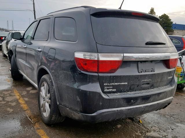 1C4RDJDG2DC675510 - 2013 DODGE DURANGO CR BLACK photo 3