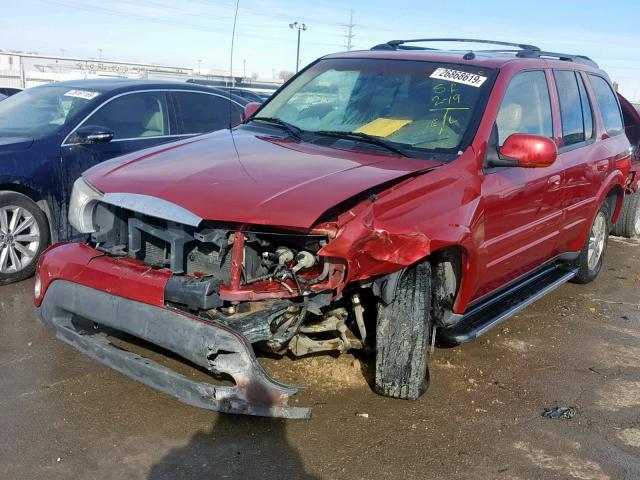 5GADS13S142229040 - 2004 BUICK RAINIER CX RED photo 2