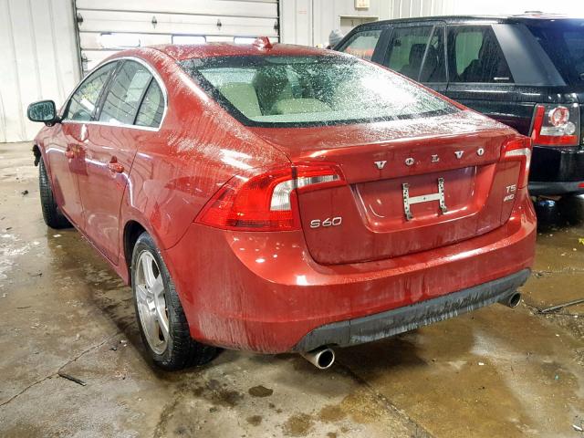 YV1612FH0D2185025 - 2013 VOLVO S60 T5 RED photo 3