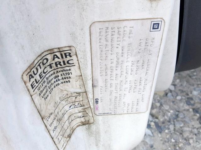 1G2WJ12M8RF226315 - 1994 PONTIAC GRAND PRIX WHITE photo 10